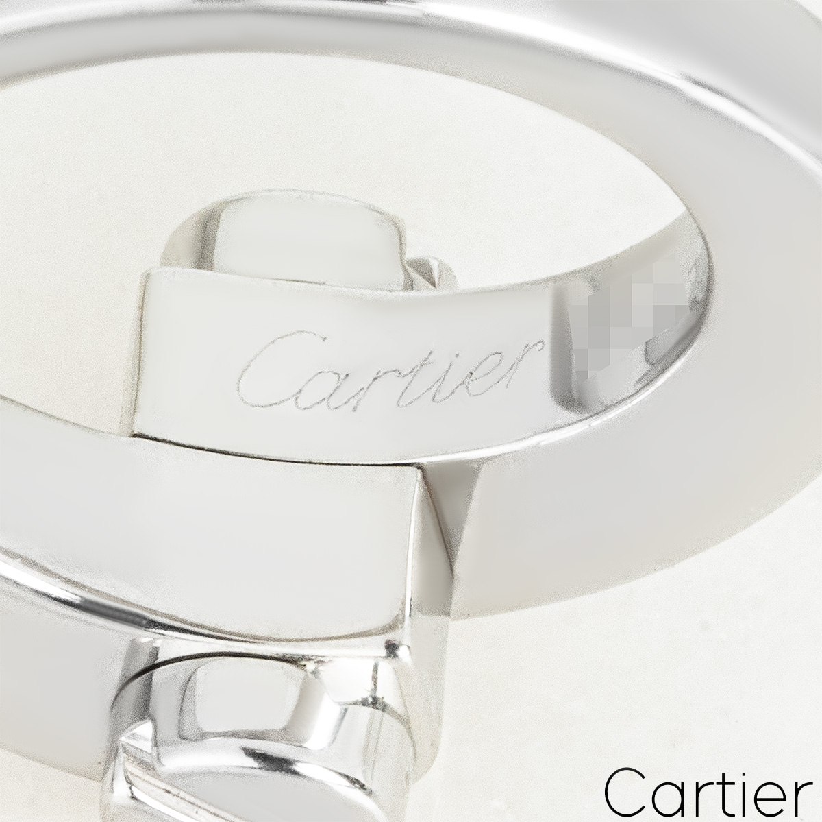 Cartier White Gold Menotte Ring Size 47